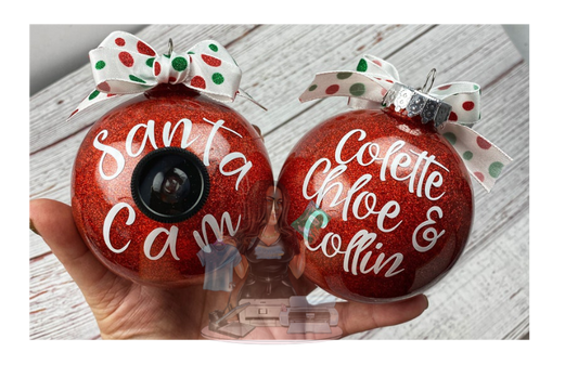 Santa Cam Christmas Ornament, Personalized Ornament for Kids, Custom Kids Ornament, 2021